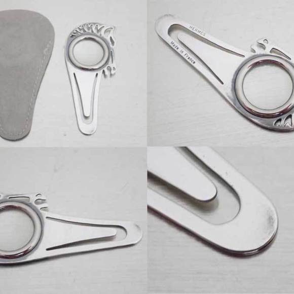 Hermes Loupe Horsehead Silver Bookmark Ladies Men - Picture 3 of 3